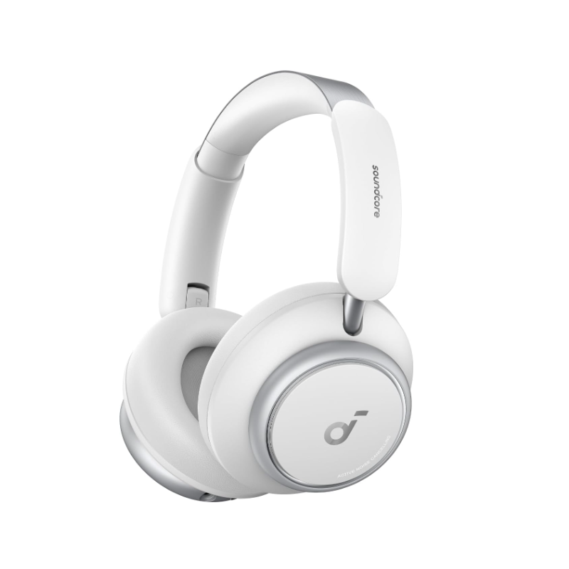 Soundcore by Anker Space Q45 Adaptive Noise Cancelling Headphones, Reduce Noise By Up to 98%, Ultra Long 50H Playtime, App Control, Hi-Res Sound with Details, Bluetooth 5.3, Ideal for Traveling (White)